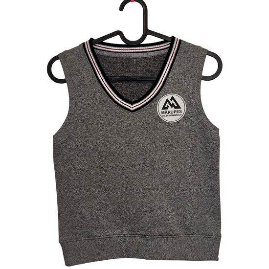 Pelēka skolas veste ar logo